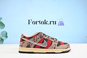 Fortok Nike SB Dunk Low Freddy 313170-202 Red Brown Camouflage Sneakers - 4