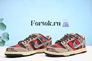 Fortok Nike SB Dunk Low Freddy 313170-202 Red Brown Camouflage Sneakers - 2