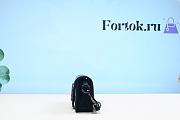 Fortok Valentino Black Leather Diamond Buckle Chain Bag 20cm - 6