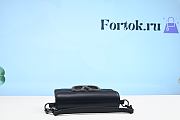 Fortok Valentino Black Leather Diamond Buckle Chain Bag 20cm - 2