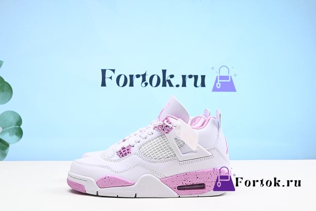 Fortok Air Jordan 4 White and Pink CT8527-116 Sneakers - 1