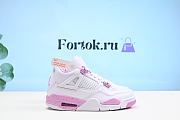 Fortok Air Jordan 4 White and Pink CT8527-116 Sneakers - 4