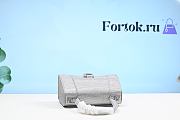Balenciaga Hourglass S Rhinestone Silver Bag 23cm - 4