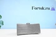 Balenciaga Hourglass S Rhinestone Silver Bag 23cm - 3