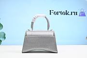 Balenciaga Hourglass S Rhinestone Silver Bag 23cm - 2