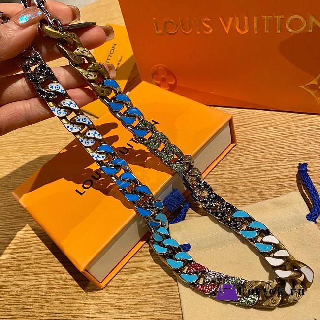 Fortok Louis Vuitton Chain Links Patches Necklace - 1