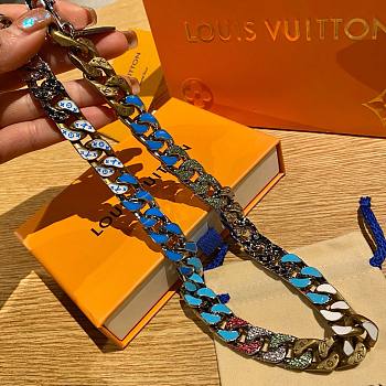 Fortok Louis Vuitton Chain Links Patches Necklace