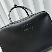 Fortok MiuMiu Leather Top-handle Bag in White 35x13x23cm - 6