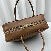 Fortok MiuMiu Leather Top-handle Bag in Brown 35x13x23cm - 2