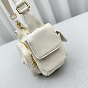 Fortok MiuMiu Gargo Hobo Bag in White 21x6x12cm - 6
