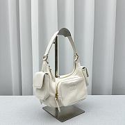 Fortok MiuMiu Gargo Hobo Bag in White 21x6x12cm - 5