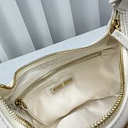 Fortok MiuMiu Gargo Hobo Bag in White 21x6x12cm - 2