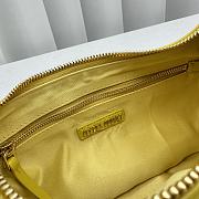 Fortok MiuMiu Gargo Hobo Bag in Yellow 21x6x12cm - 6