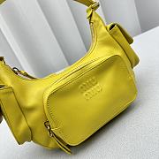 Fortok MiuMiu Gargo Hobo Bag in Yellow 21x6x12cm - 5