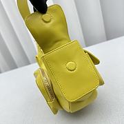 Fortok MiuMiu Gargo Hobo Bag in Yellow 21x6x12cm - 4