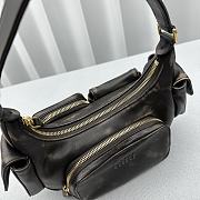 Fortok MiuMiu Gargo Hobo Bag in Sand/Coffee 21x6x12cm - 3