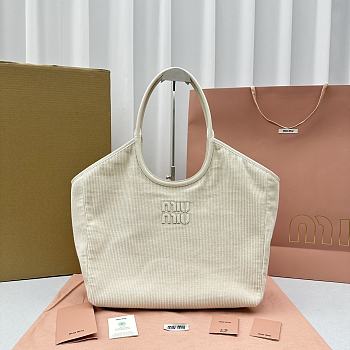 Fortok MiuMiu Shoulder Bag in Beige 38x16x30cm