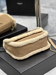 Fortok Saint Laurent Niki Monogram Nubuck & Shearling Shoulder Bag 22×16.5×12cm - 5