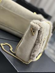 Fortok Saint Laurent Kate Reversible Chain Bag In Suede And Shearling 28.5x20x6cm - 4