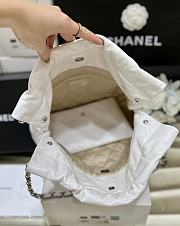 Fortok Chanel 22 Shiny Calfskin, Rainbow Metal White Bag AS3260 35x37x7cm - 5