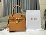 Fortok Dior CD Lock Bag in Brown 28x30x18cm - 1