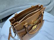 Fortok Dior CD Lock Bag in Brown 28x30x18cm - 5