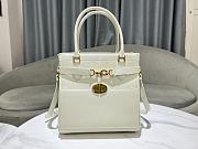 Fortok Dior CD Lock Bag in White 28x30x18cm - 1