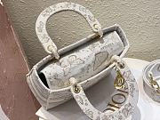 Fortok Dior Lady D-lite Butterfly Zodiac Embroidery Bag 24x20x11cm  - 5