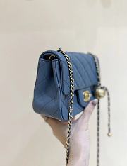 Fortok Chanel 23K Flap Bag in Dark Blue AS1786 17cm - 6