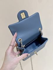 Fortok Chanel 23K Flap Bag in Dark Blue AS1786 17cm - 5