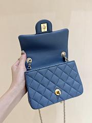Fortok Chanel 23K Flap Bag in Dark Blue AS1786 17cm - 4