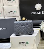 Fortok Chanel 23K Flap Bag in Dark Grey AS1786 17cm - 3