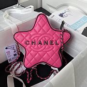 Fortok Chanel Star Handbag in Dark Pink 22.5×22.5×6cm - 1