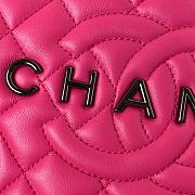 Fortok Chanel Star Handbag in Dark Pink 22.5×22.5×6cm - 2