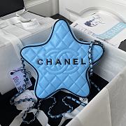 Fortok Chanel Star Handbag in Blue 22.5×22.5×6cm - 1