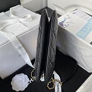 Fortok Chanel 24C Retro Metal Large Logo Bag in Black 17.5×20×5cm - 5