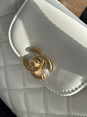 Fortok Chanel 23K Kelly Bag White 19x13x7cm - 4