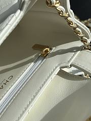 Fortok Chanel 23K Kelly Bag White 19x13x7cm - 5