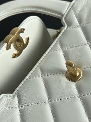 Fortok Chanel 23K Kelly Bag White 19x13x7cm - 6