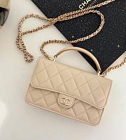 Fortok Chanel Mini CF Bag in Beige AS243103401 20x7x14cm - 1