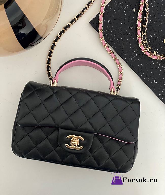 Fortok Chanel Mini CF Bag in Black AS243103401 20x7x14cm - 1
