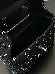 Fortok Chanel 23K Tweed, Sequin & Gold-plated metal Black & White Box Bag 17x10x8cm - 3