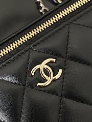 Fortok Chanel 23K Black Sheepskin Top-Handle Bag AP331503409 16x10x8cm - 4