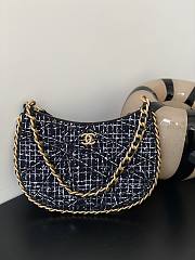 Fortok Chanel 23B Tweed Hobo Bag 23.5x15x2cm - 1