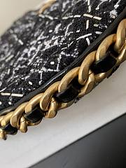 Fortok Chanel 23B Tweed Hobo Bag 23.5x15x2cm - 3