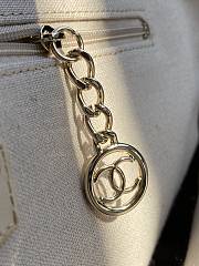 Fortok Chanel Shopping Bag Denim in Black 40x26x15cm - 6