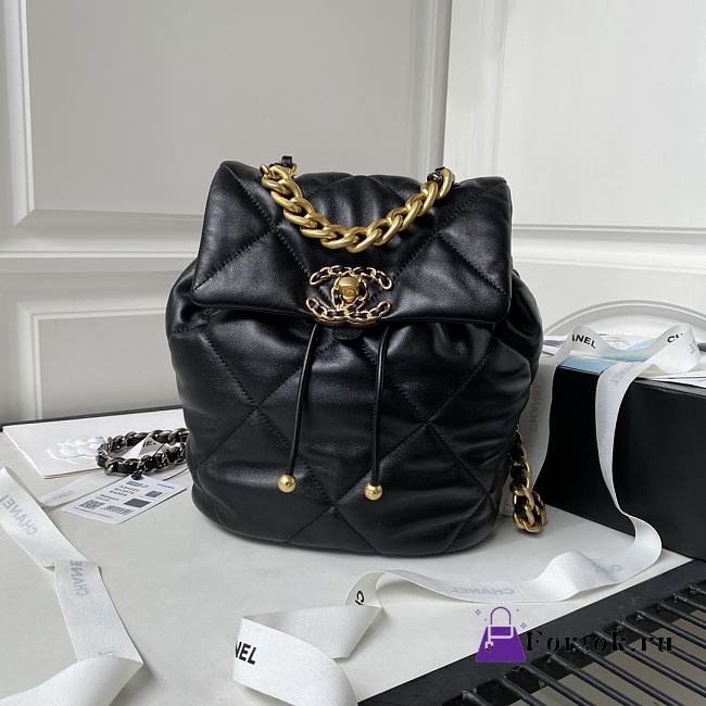 Fortok Chanel 24C Backpack  in Black 26x22x16cm - 1