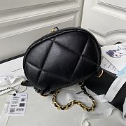 Fortok Chanel 24C Backpack  in Black 26x22x16cm - 4