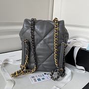 Fortok Chanel 24C Backpack in Grey 26x22x16cm - 3