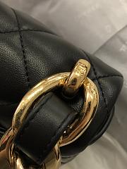 Fortok Chanel 22ss Thick Chain Shoulder Bag in Black 17×21×6cm - 6